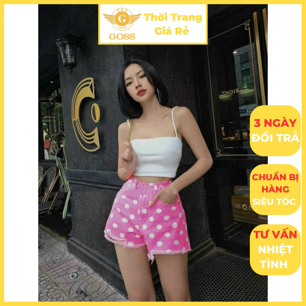 Áo Croptop Màu Trơn Hot Trend Ulzzang Style Cực Đẹp GOSS GA499 Áo Hai Dây Freesize Mùa Thu Đường Phố Sexy Cá Tính