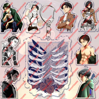 Móc Khóa Anime Attack on Titan Acrylic Nhân vật Levi Eren Mikasa Phụ Kiện trang trí móc khóa balo đi học