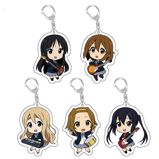 Móc khóa mica Anime K-ON! Keychain Hirasawa Phụ Kiện Trang Trí Túi Xách balo