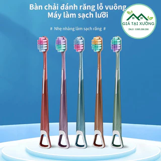 Set 5 bàn chải đánh răng 2in1 kèm tưa lưỡi tiện lợi