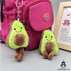 Móc khóa quả bơ nhồi bông cute, móc cài balo túi xách