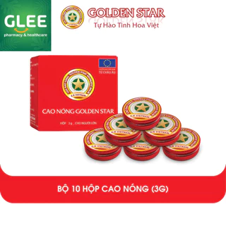 [CHÍNH HÃNG RẺ NHẨT] Combo 10 Hũ Cao Sao Vàng Golden Star 3g, Giảm Nhức Đầu Sổ Mũi Cảm Cúm