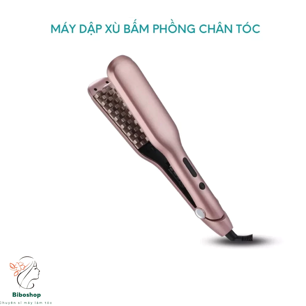 Máy bấm xù dập phồng chân vuông 2in1 điều chỉnh nhiệt 5 cấp độ, cao cấp A718