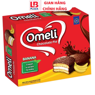 Bánh Omeli Chocolate pie ít ngọt vị chuối 300g