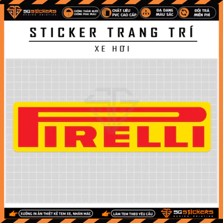 Sticker Ô Tô Thiết Kế Pirelli | STOT-03 | Tem Dán Xe Oto Xe Hơi Sườn Tay Cầm Đèn Kính Lái Cản Sau Chống Nước Bền Màu