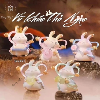 Quà tặng, sưu tầm, phụ kiện trang trí, đồ chơi BLIND BOX hộp mù ngẫu nhiên tượng thỏ mini may mắn Vũ Khúc Thỏ Ngọc