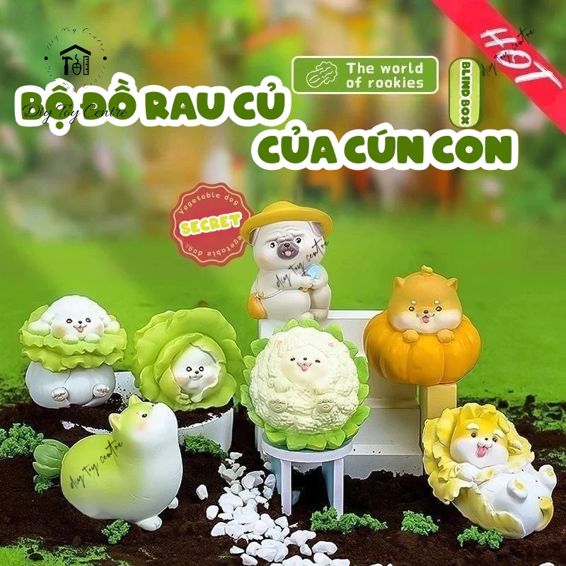 Đồ chơi giải trí BLINDBOX/HỘP MÙ mô hình ngẫu nhiên làm quà tặng, trang trí Bộ Đồ Rau Củ Của Cún Con