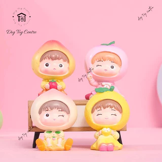 Set quà tặng, phụ kiện trang trí nội thất, tượng mô hình nhân vật bạn gái mini cute để bàn trang trí Thiếu Nữ Trái Cây