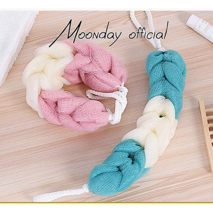 Bông tắm vải lưới dài mềm mại tạo bọt cao cấp