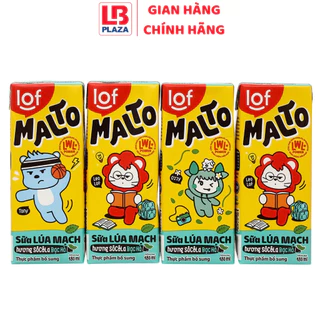 Sữa lúa mạch Lof Malto socola bạc hà 180ml*4