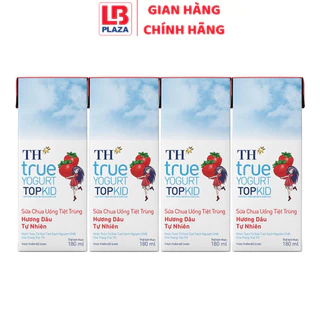 Sữa TH Topkid 180ml*4 dâu - Hàng chính hãng