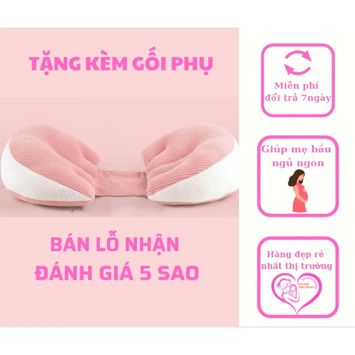 Gối bầu cánh tiên goixinh_ngocquyen gối bà bầu giảm đau lưng đỡ bụng cho bà bầu một giấc ngủ ngon