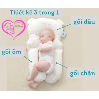 Gối chữ U cho bé goixinh_ngocquyen gối chống bẹp đầu gối ngủ cho bé gối chống giật mình  cho bé size 50x75cm