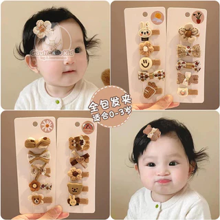 ComBo 5 Kẹp Tóc Cho Bé Yêu 0-3 Tuổi Siêu CuTe GauHomie Kid