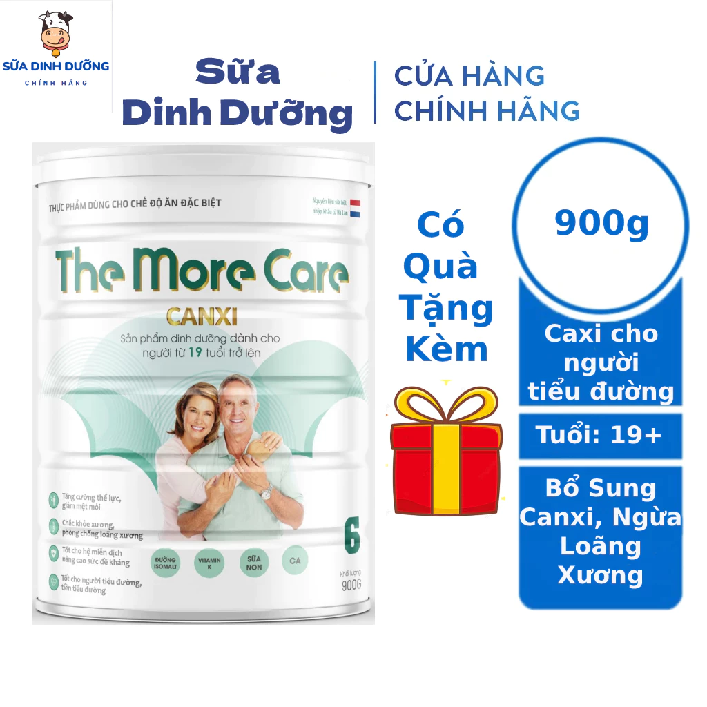 Sữa xương khớp cho người già The More Care Canxi 900g giúp tăng cường sức đề kháng và ngăn ngừa loãng xương