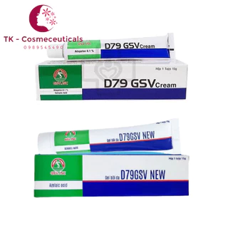 (CHÍNH HÃNG) D79 GSV Cream / D79 GSV New Gel Giảm Mụn Trứng Cá, Mụn Lưng, Dày Sừng Nang Lông - 15g