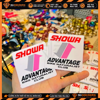 Tem Logo Sticker Showa Advantage Dán xe Phuộc bình dầu