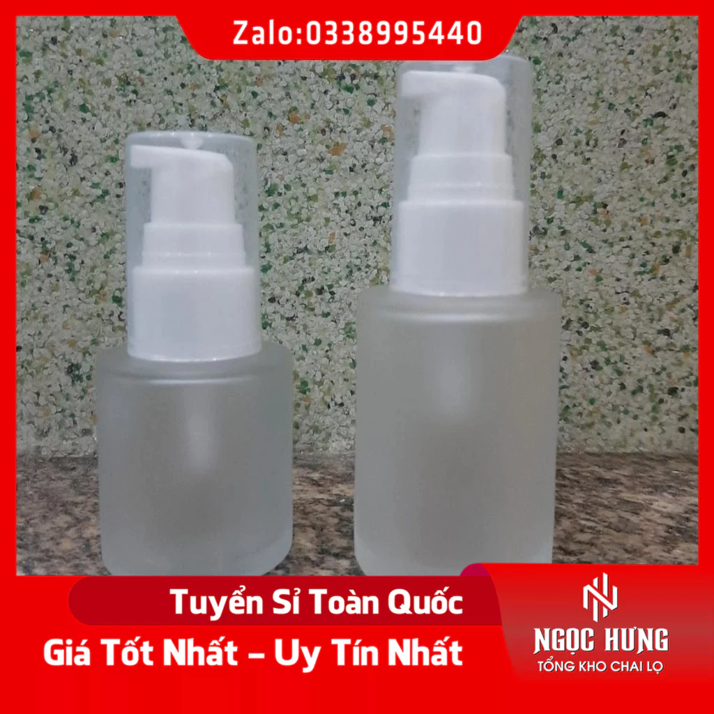 Lọ Chiết Serum Thủy Tinh Phun Mờ Cao Cấp Nắp Xịt Giọt (Lotion) 20M/30ML Dùng Chiết Mỹ Phẩm, Tinh Chất, Phụ Kiện Du Lịch