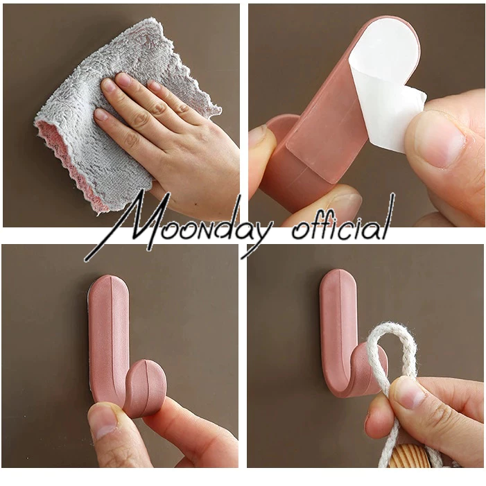(Combo 10) Móc treo đồ dán tường mini chữ J chắc bền giá rẻ