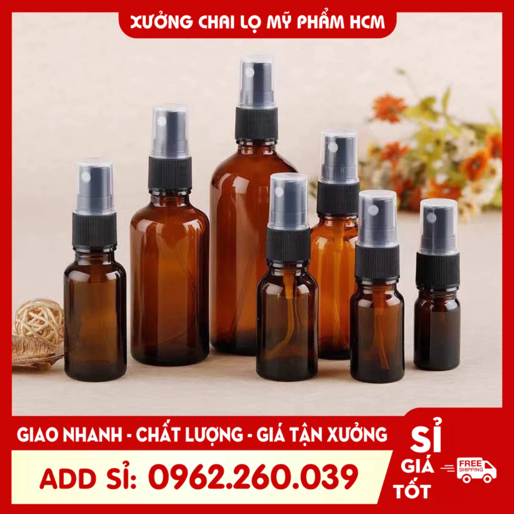 Chai Xịt Phun Sương Thủy Tinh 15ML/20ML/30ML Dùng Chiết Tinh Dầu, Chiết Mỹ Phẩm - Lọ Thủy Tinh - Chai Lọ Mỹ Phẩm