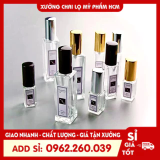 [Đủ size Buôn Sỉ SLL 4.xx] Chai Lọ Chiết Nước Hoa 3ml,5ml,10ml,20ml,30ml, Vỏ Lọ Chiêt Mỹ Phẩm Nước Hoa Thủy Tinh