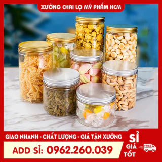 Hũ Nhựa Pet Nắp Nhôm Cao Cấp 50g/100g/200g Chiết Mỹ Phẩm - Hũ Đựng Kem