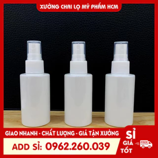 Chai Nhựa Nắp Bật 50ML Trắng Đục Đựng Gel Rửa Tay - Chai Nhựa Pet - Chai Chiết Mỹ Phẩm - Dụng Cụ Làm Đẹp