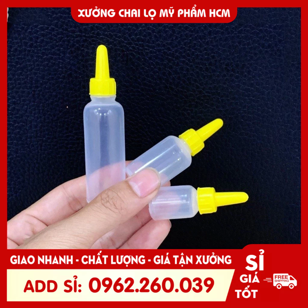 100 Lọ Nhựa Nhỏ Mắt 5ml/10ml/20ml - Chai Chiết Mực, Hương Liệu - Chai Nhỏ Giọt - Chai Lọ Chiết Mỹ Phẩm - Dụng Cụ Spa