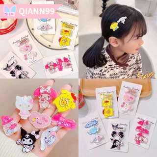 💓Bộ 3 Kẹp Tóc Hình Thỏ Sanrio Hello Kitty Kuromi Cinnamon Dễ Thương Cho Bé Gái
