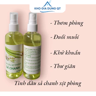 [Hàng có sẵn] Tinh Dầu Sả Xịt Phòng Khử Mùi Đuổi Muỗi Kiến Gián Thơm Phòng, Xông hơi 100ml