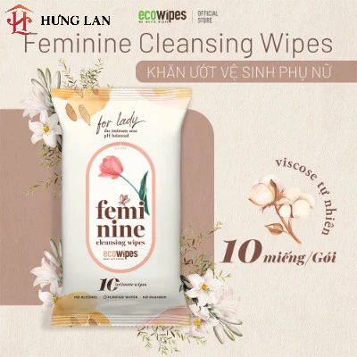 Khăn giấy ướt vệ sinh vùng kín phụ nữ gói 10 tờ Femini Cleansing Wipes