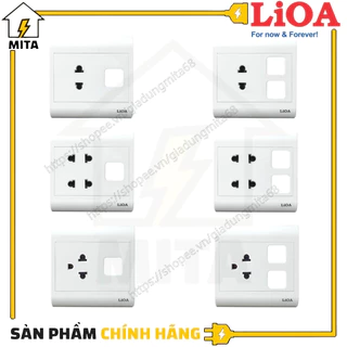 Mặt ổ cắm điện và công tắc LiOA( lắp âm tường hoặc lắp nổi) loại mặt Vuông series V20 - MITA