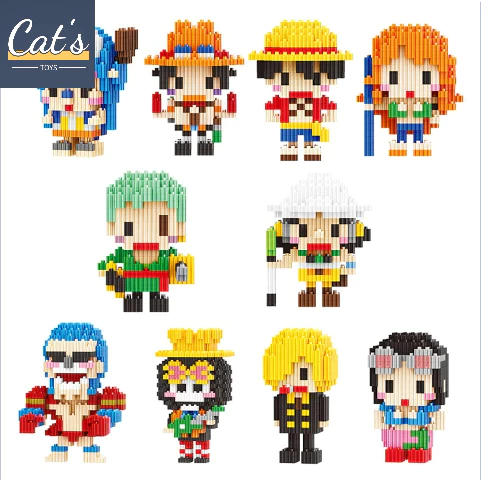 Mô hình lắp ráp One Piece mini 12cm, đồ chơi lắp ráp One peice mini [Tặng búa] - Cat's Toys