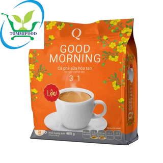 Cà Phê Hòa Tan 3in1 Good Morning Trần Quang gói 480gr (24 gói x 20gr)  Date mới