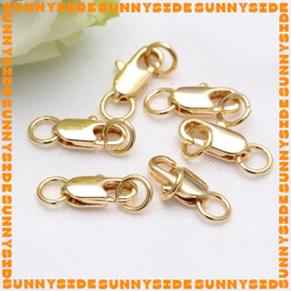 Khoá Càng Cua Mini Mạ Vàng 14K Cao Cấp 10mm Kèm Khoen Tròn Làm Trang Sức Handmade DIY