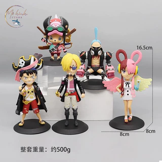 Mô Hình One Piece Anime 5 Nhân vật Luffy Franky Chopper Sanji Uta Cao 14-17cm - Shin Case mẫu 2