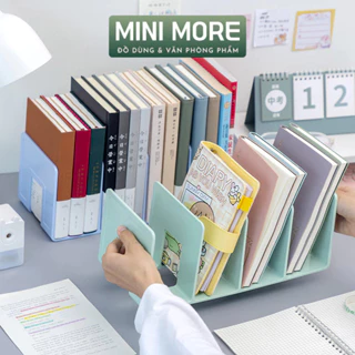 MiniMore | Kệ ngăn sách vở để bàn bằng nhựa có ngăn đựng bút đựng để văn phòng phẩm dùng cho học sinh