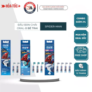 Đầu Bàn Chải Điện Oral-B Spider-Man Cho Bé Trai - Đầu Bàn Chải Nhỏ, Lông Chải Mềm, Hoạt Hình Người Nhện (Made In Germany