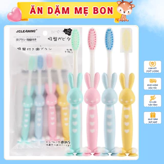 Set Bàn Chải Cho Bé Lông Mềm Kids - Bàn Chải Cho Bé Sợi Lông Kháng Khuẩn