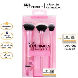 Bộ Cọ Tạo Khối Và Highlight Real Techniques Cruelty Free Sculpting Set