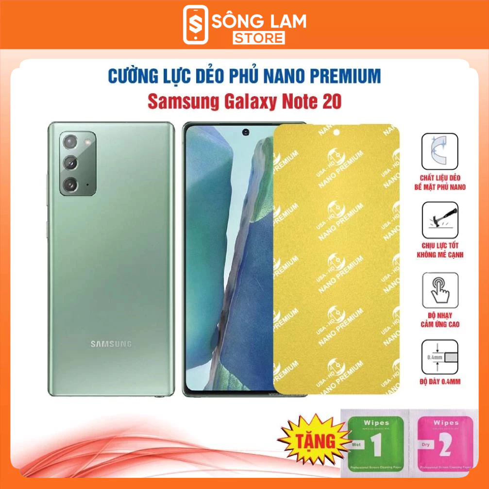 Cường lực Samsung Note 20 dẻo phủ Nano Premium chống xước bảo vệ màn hình - Sông Lam Store