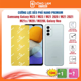 Cường lực Samsung M23 M22 M21 M21s M20 M220L Galaxy Neo dẻo phủ Nano Premium chống xước bảo vệ màn hình - Sông Lam Store