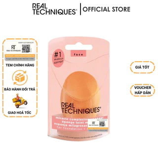 Mút tán kem nền màu cam Real Techniques miracle complexion sponge