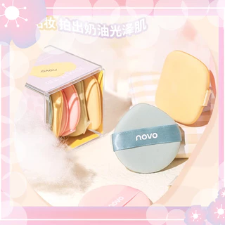 Set 6 Mút Trang Điểm Cao Cấp NOVO Màu Pastel 5914 Kèm Hộp Đựng KUROMI