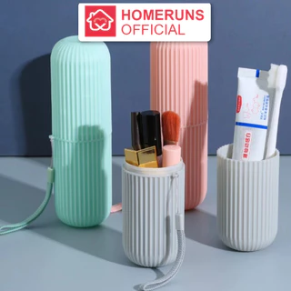 Hộp đựng bàn chải kem đánh răng, cốc đánh răng du lịch tiện lợi - Homeruns