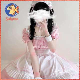 Trang phục hầu gái maid hồng - cosplay/ halloween/ lễ hội/ Nhật Bản Sakana Cosplay Shop