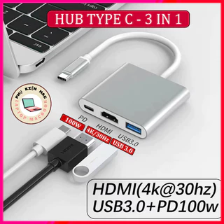 Hub type C và Hub usb 3.0, Cổng chuyển đổi type C cổng chia hub Macbook HDMI