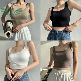 Áo Bra Cotton Cổ Vuông Dáng Lừng Basic 1809