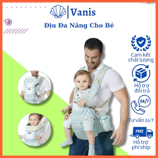 Địu em bé chống gù cho bé từ 0- 4 tuổi, Địu đa năng với nhiều tư thế, Đai trẻ em có ghế, Địu em bé sơ sinh có đỡ cổ