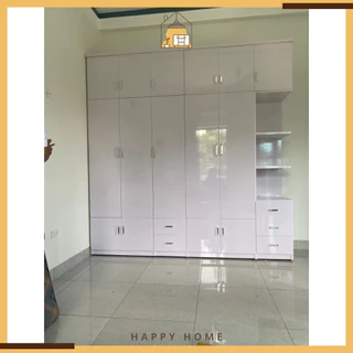 Tủ quần áo nhựa Đài Loan 5 cánh mở, 2 tầng (có kệ trang trí) cao 2m5 l Nội thất Happy Home